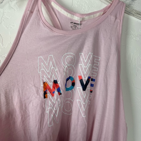 Brooks Tank Top Knit Shirt Tee DSG Distance 2.0 Empower Her Pink Orchid Running - Picture 5 of 8